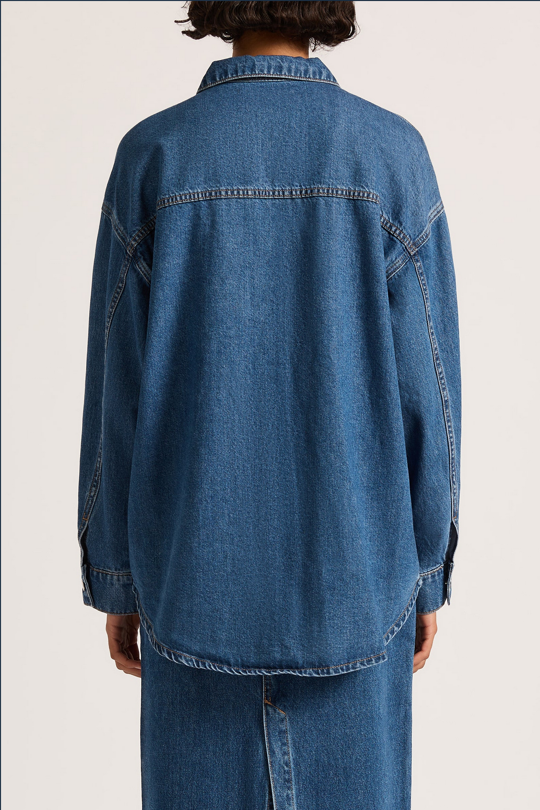 ORGANIC DENIM OVERSHIRT | VINTAGE BLUE