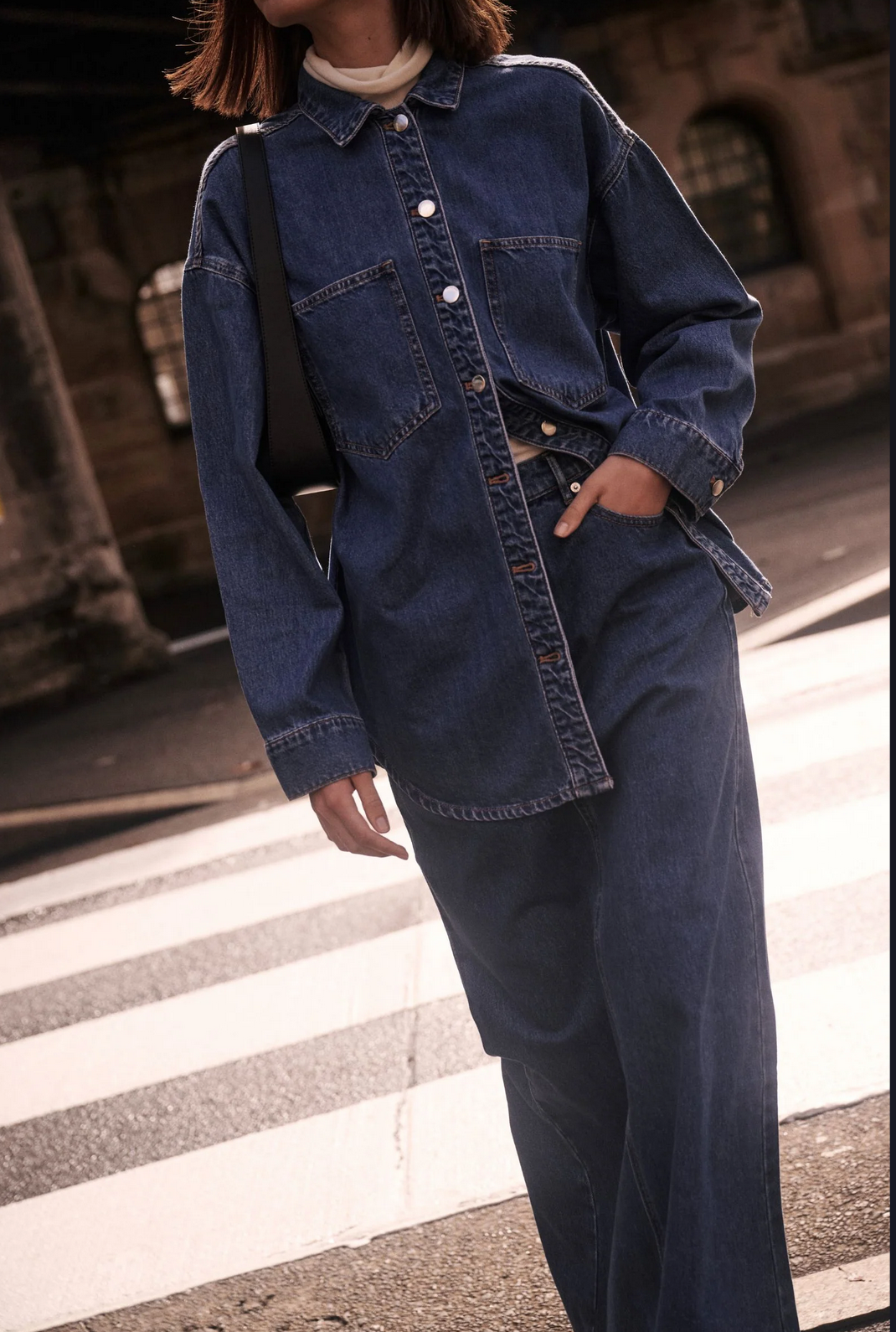 ORGANIC DENIM OVERSHIRT | VINTAGE BLUE