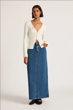 ORGANIC DENIM MAXI SKIRT | VINTAGE BLUE