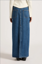 ORGANIC DENIM MAXI SKIRT | VINTAGE BLUE