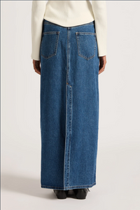 ORGANIC DENIM MAXI SKIRT | VINTAGE BLUE