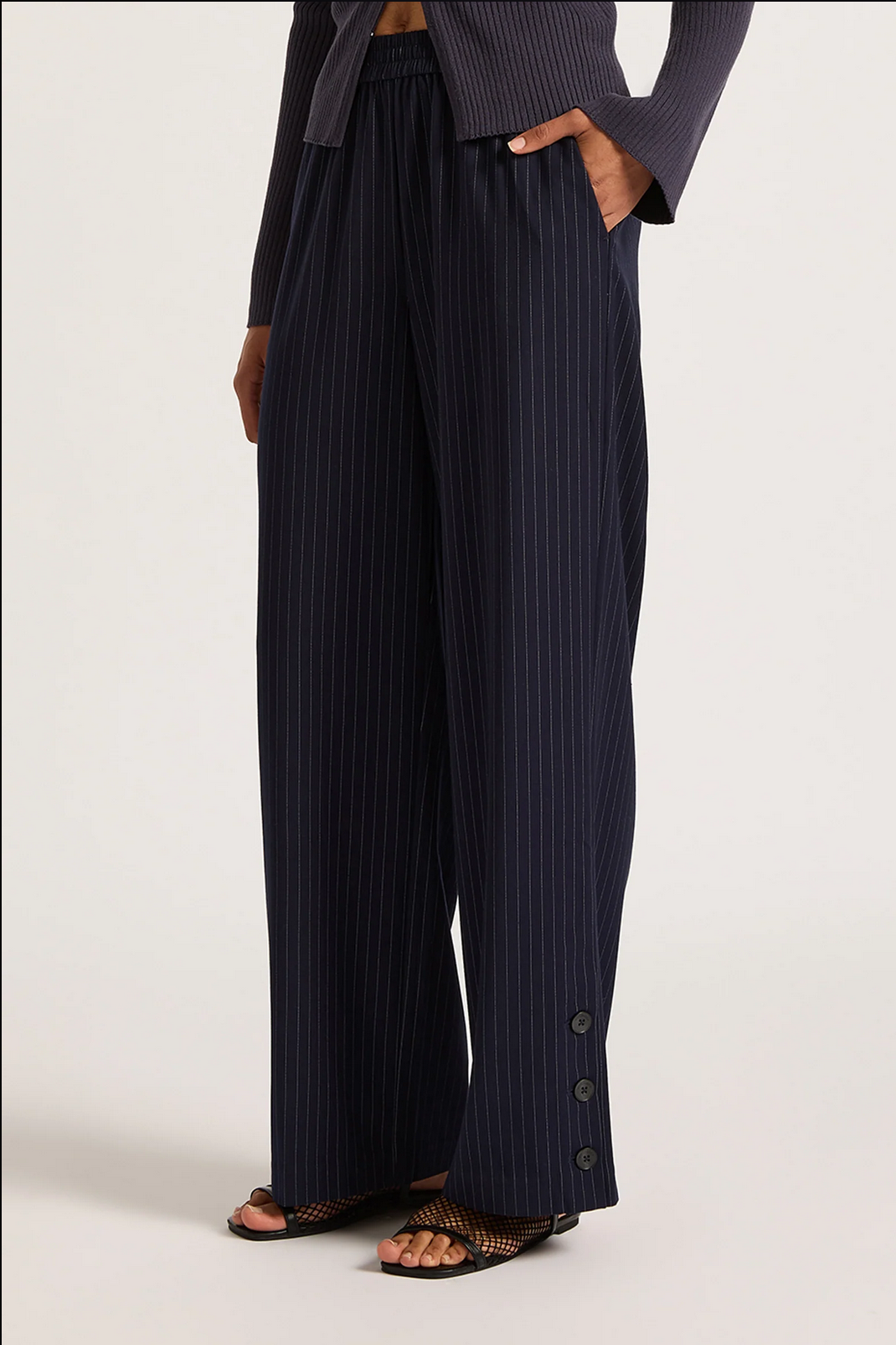 BAILEY PINSTRIPE PANT | NAVY PINSTRIPE