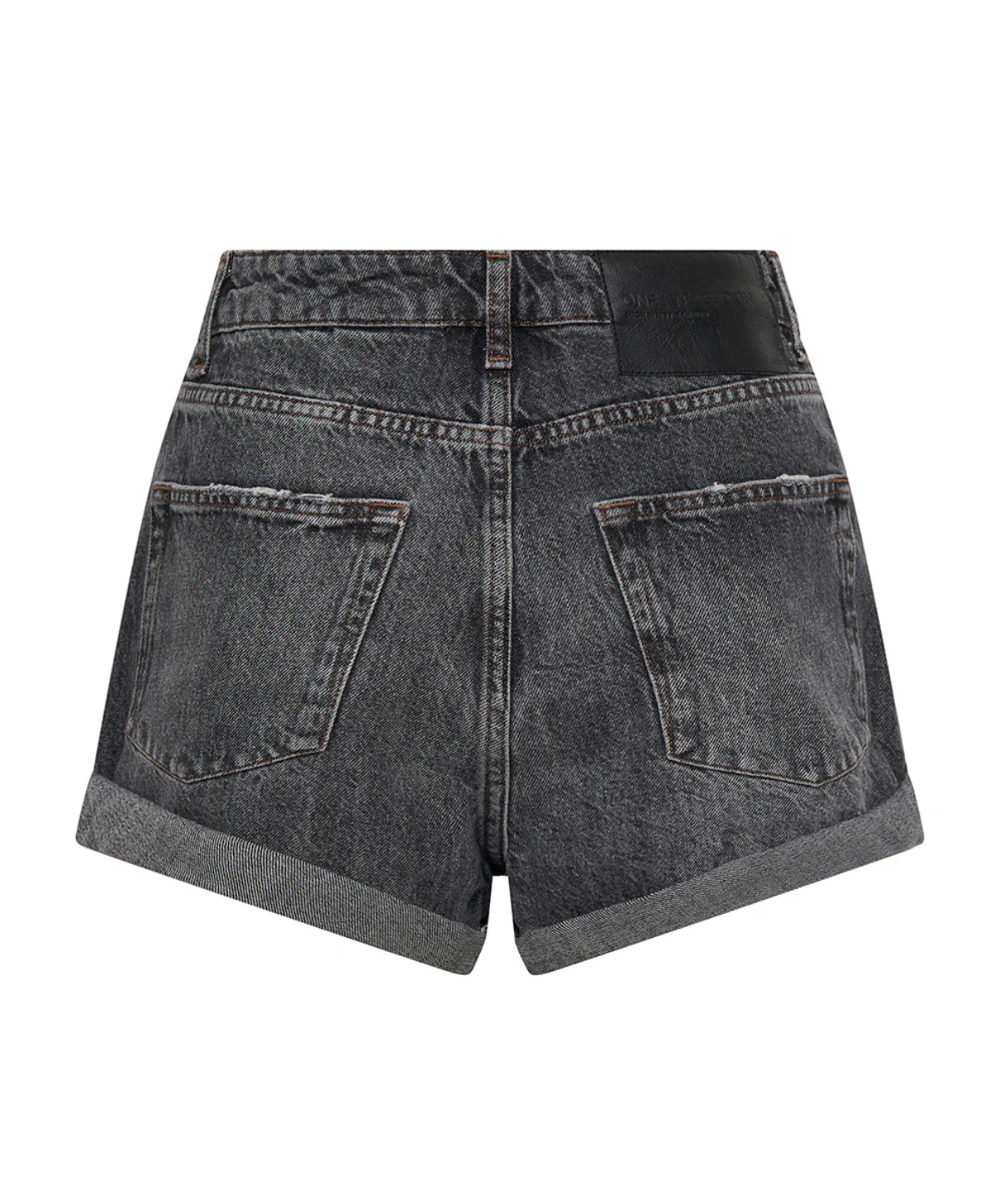 BANDITS HIGH WAIST DENIM SHORT | CHARCOAL
