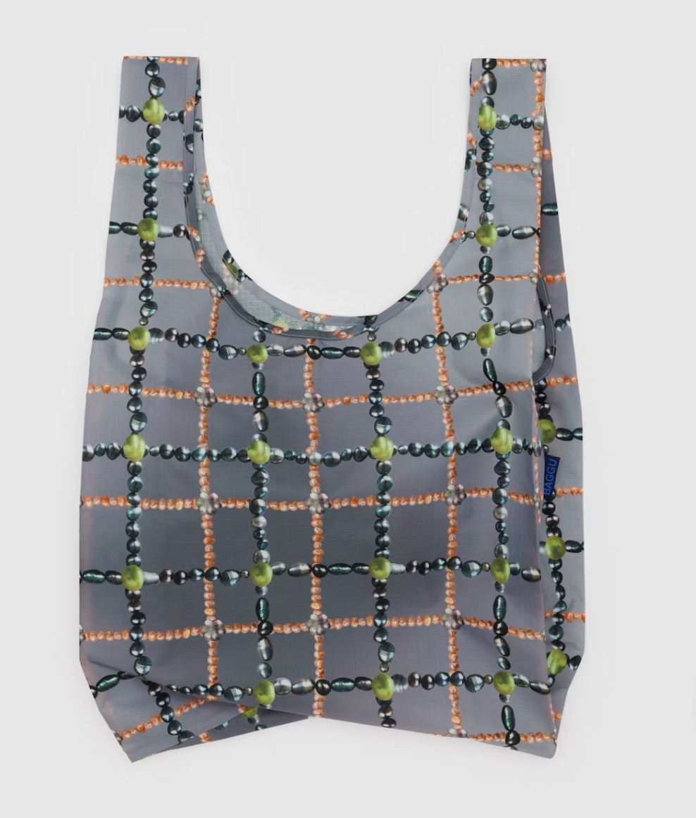 STANDARD BAGGU |  BEADED PLAID