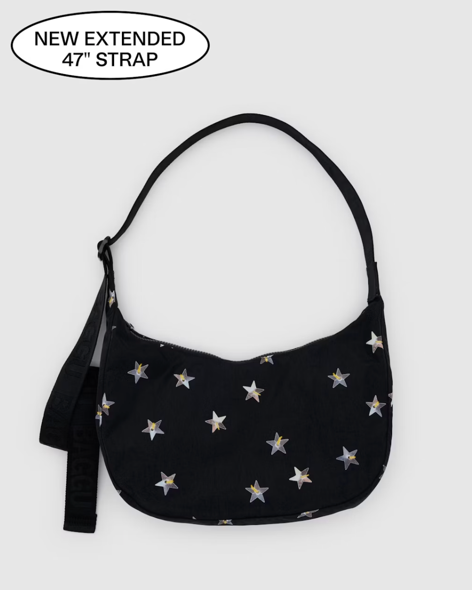 MEDIUM NYLON CRESCENT BAG | STARS