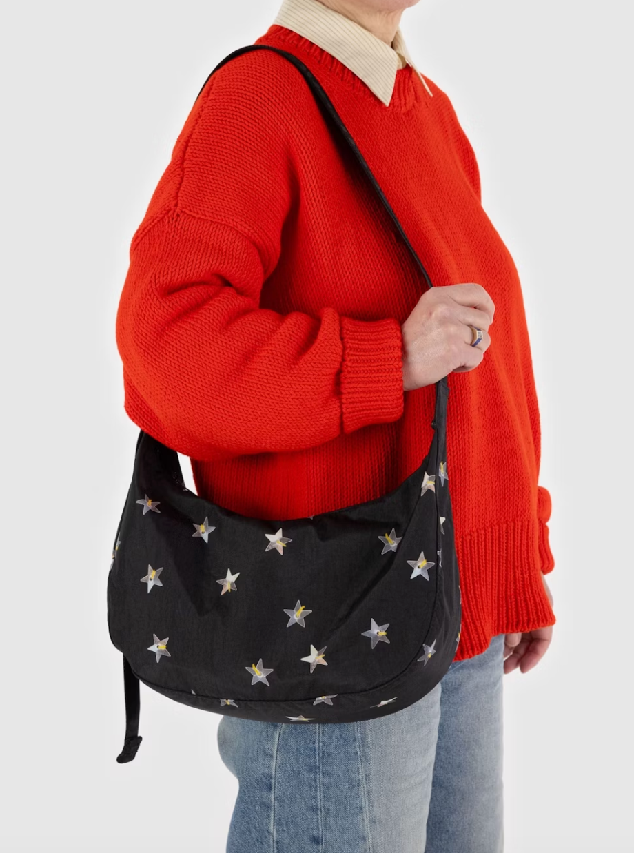 MEDIUM NYLON CRESCENT BAG | STARS