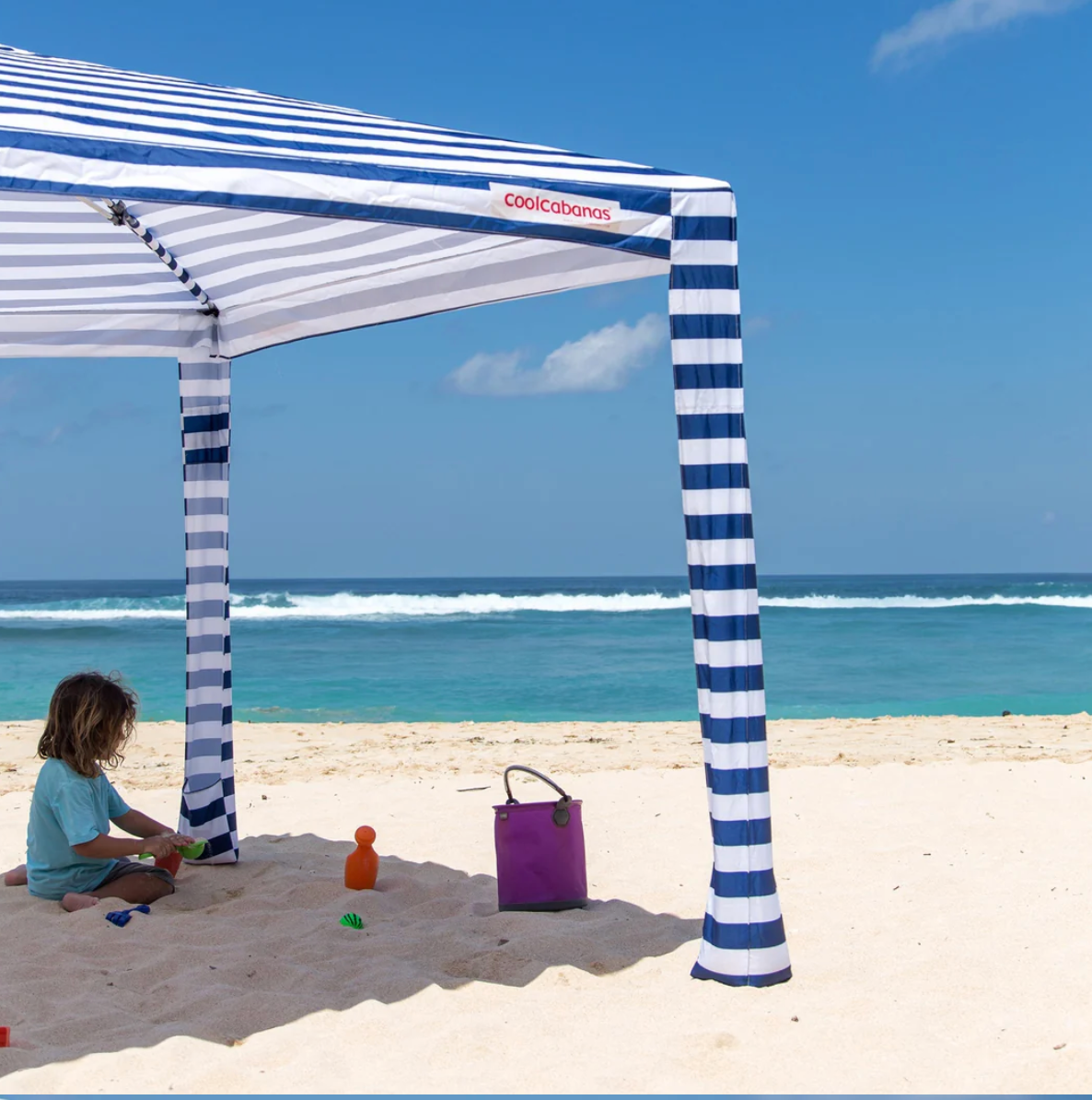 THE COOLCABANAS 5  LARGE |  NAVY STRIPES