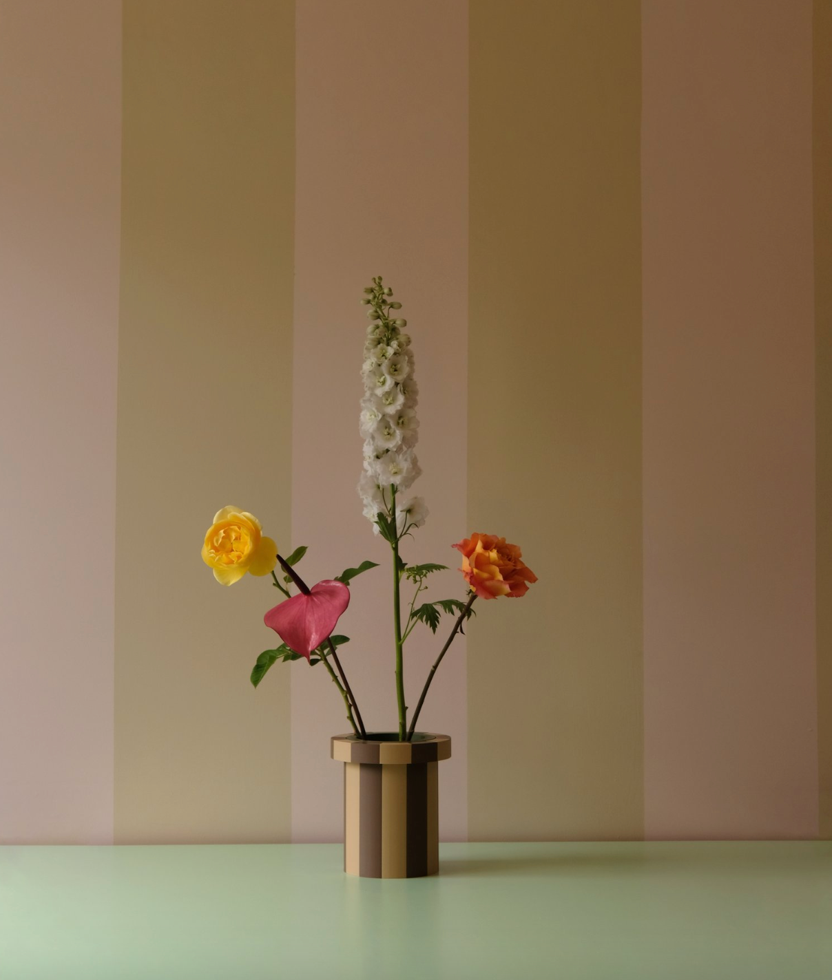 STRIPE VASE | CHOCOLATE/LATTE