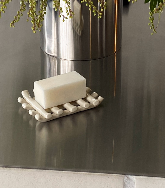 GRID SOAP DISH | CREAM