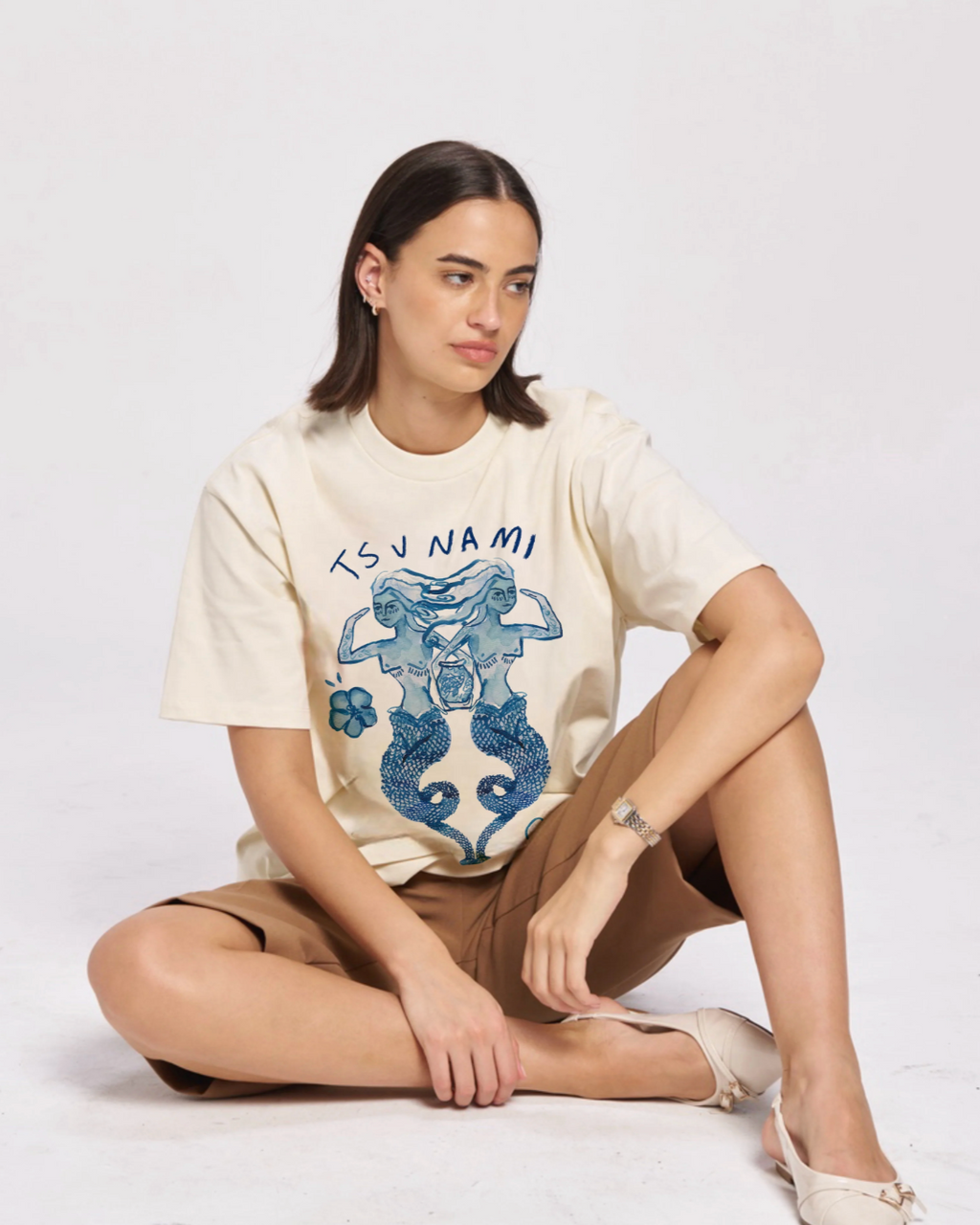 TSUNAMI MAIDEN OVERSIZE TEE | IVORY