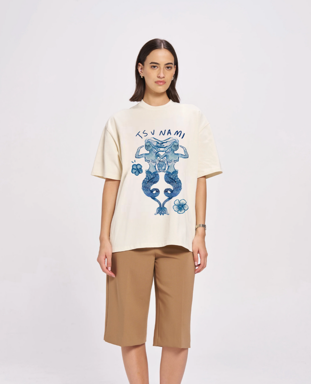 TSUNAMI MAIDEN OVERSIZE TEE | IVORY