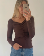 LUELLA LONGSLEEVE | CHOCOLATE RIB
