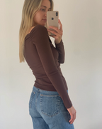LUELLA LONGSLEEVE | CHOCOLATE RIB