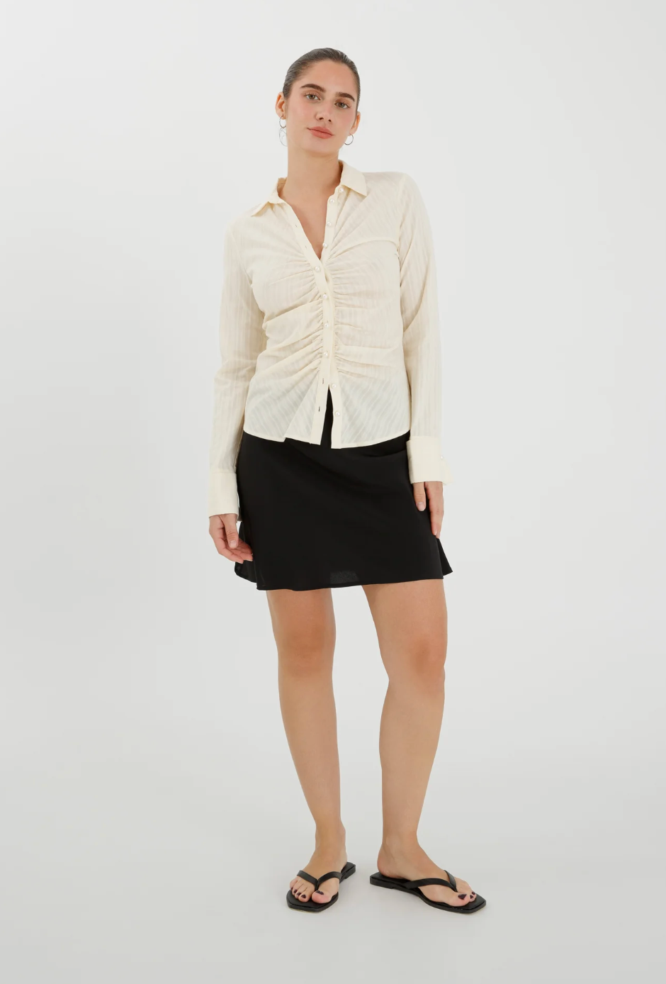 RUCHED FRONT SHIRT | BURRO