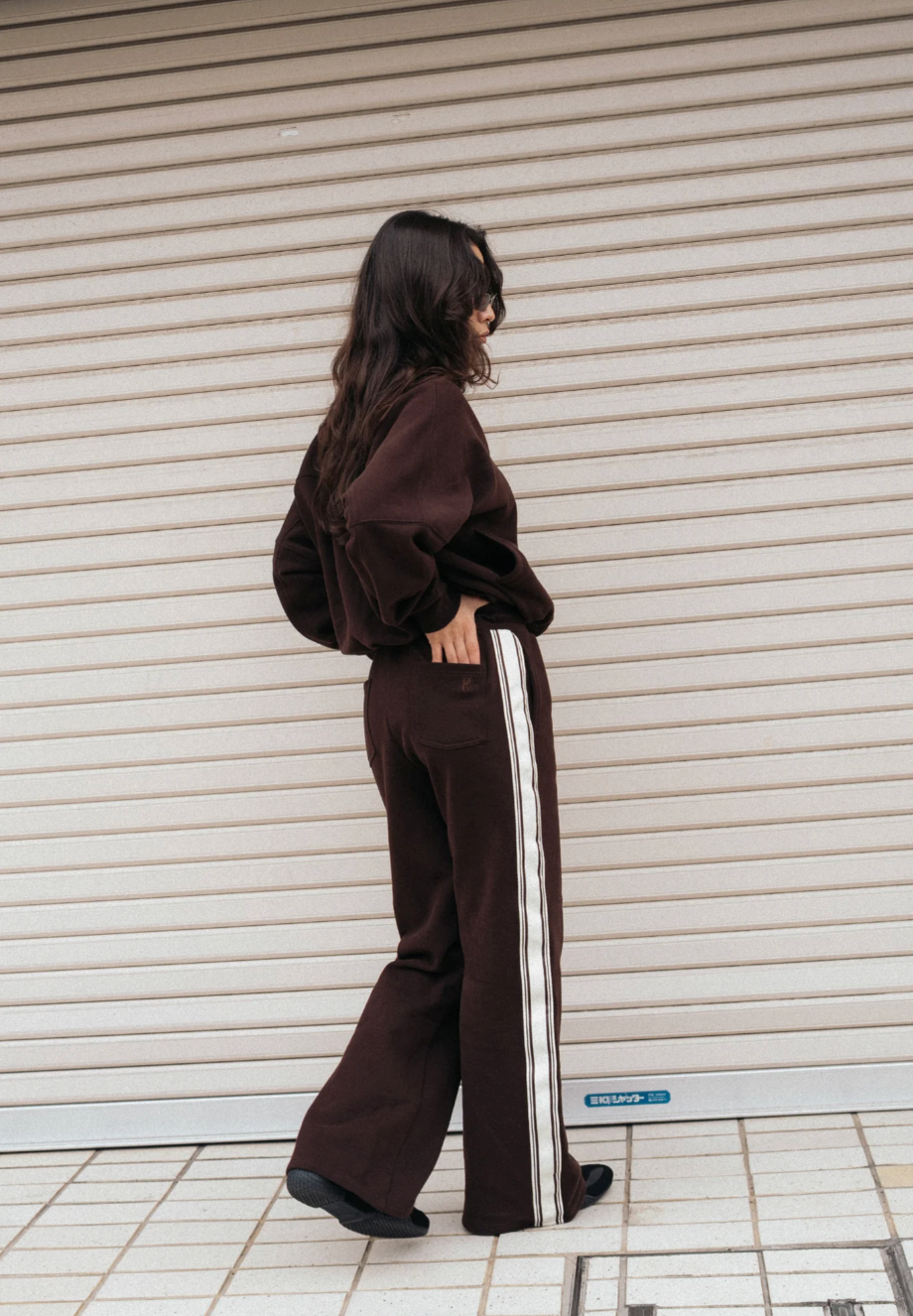 SIDE STRIPE TRACKPANT | CHOCOLATE BROWN