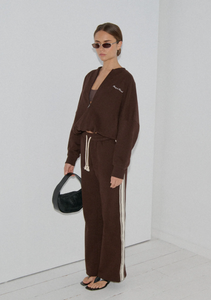 SIDE STRIPE TRACKPANT | CHOCOLATE BROWN