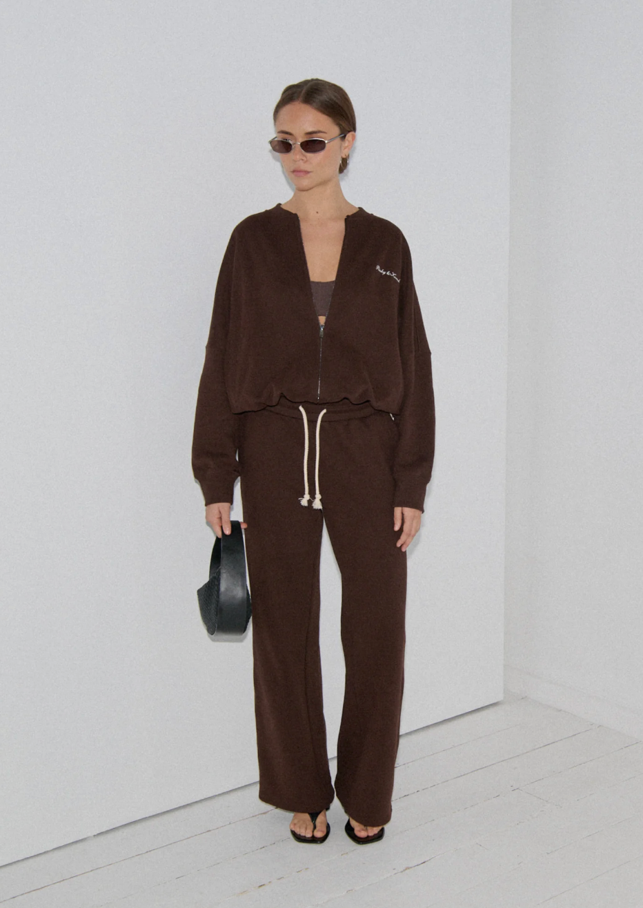 SIDE STRIPE TRACKPANT | CHOCOLATE BROWN