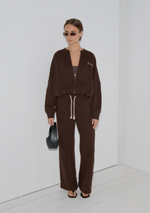 SIDE STRIPE TRACKPANT | CHOCOLATE BROWN