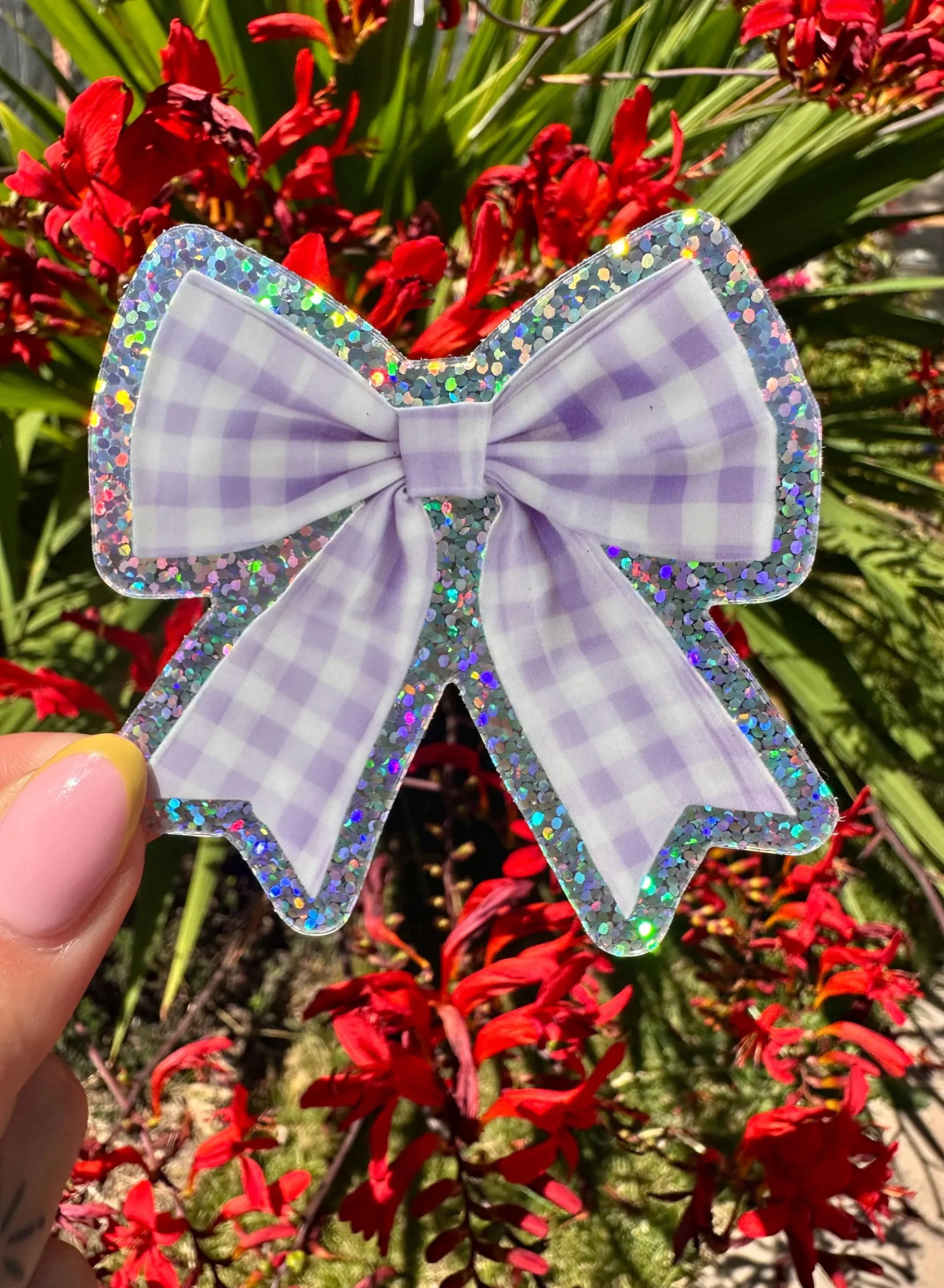 BOW GLITTER STICKER