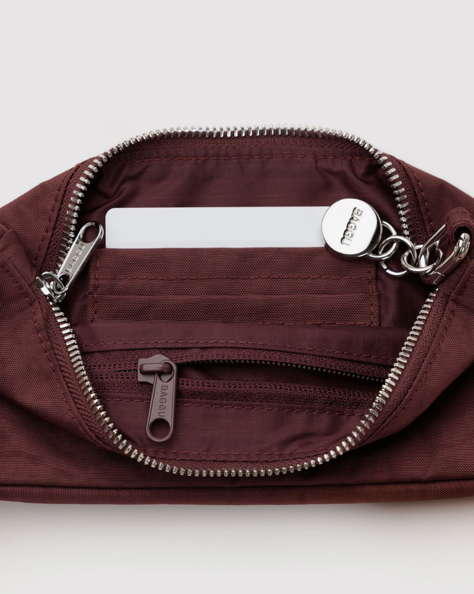 NYLON POCHETTE | MAHOGANY