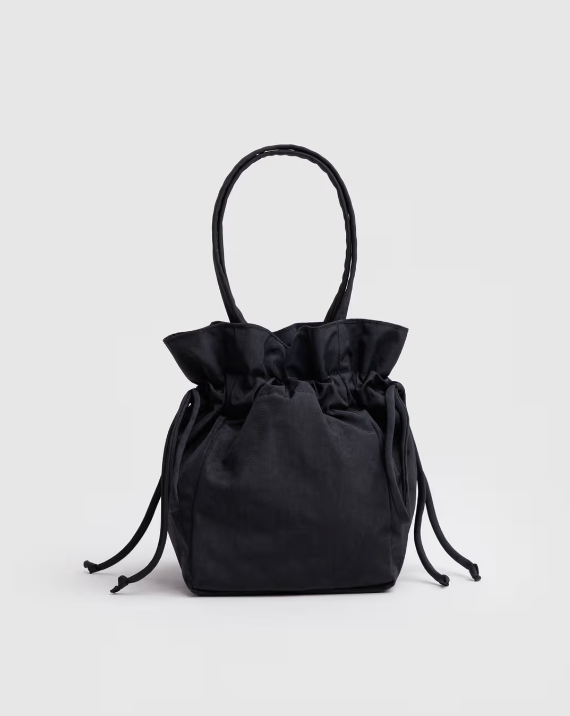 NYLON DRAWSTRING BAG | BLACK