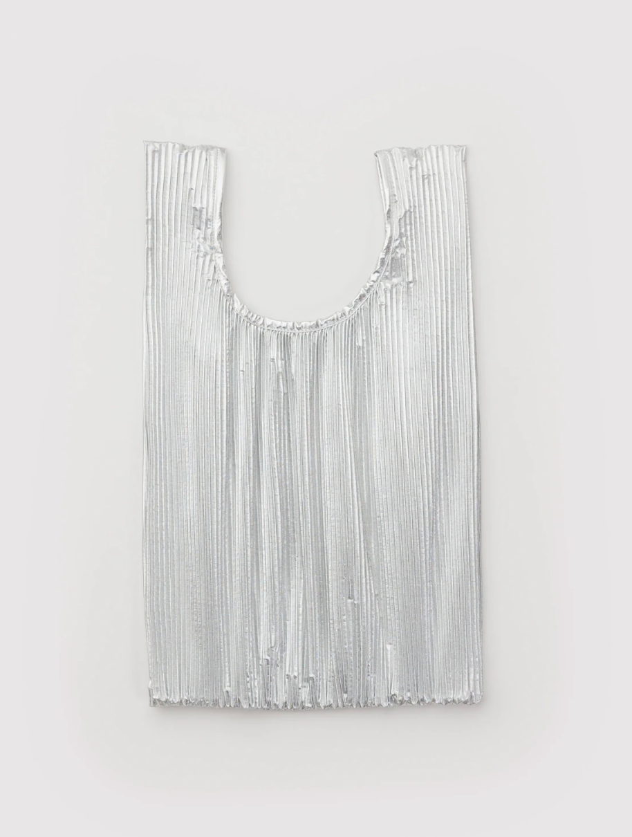 PLEATED BAGGU | CHROME METALLIC