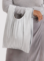 PLEATED BAGGU | CHROME METALLIC