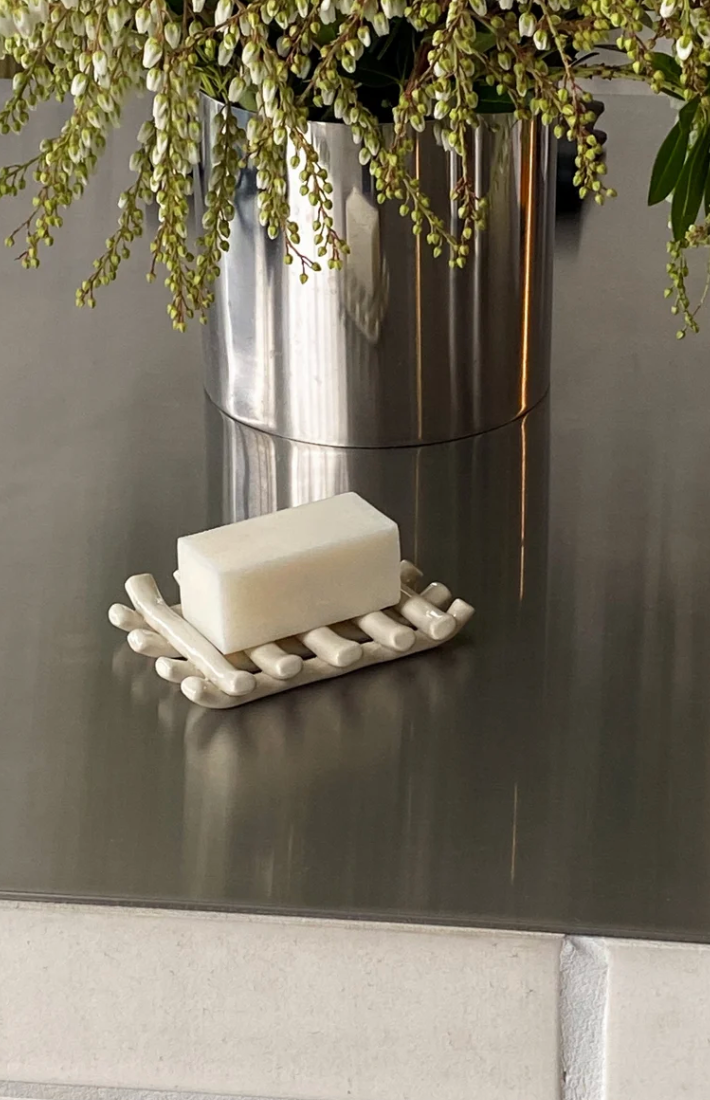 GRID SOAP DISH | CREAM