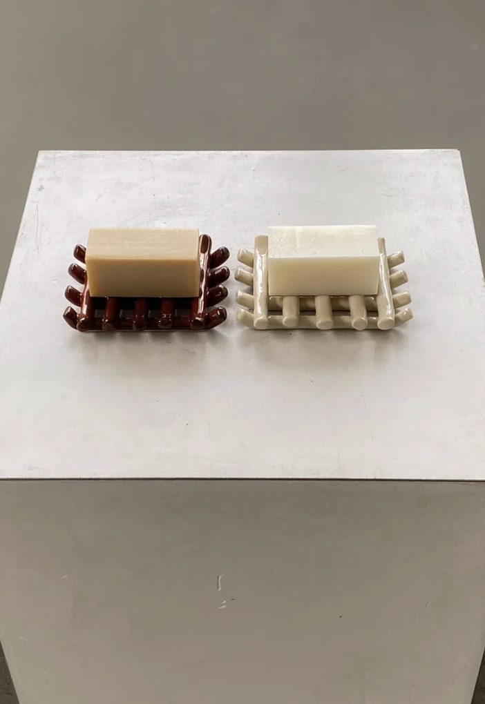 GRID SOAP DISH | CREAM