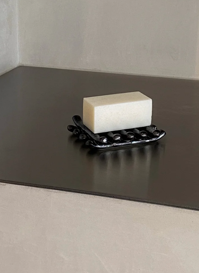 GRID SOAP DISH | CHROME
