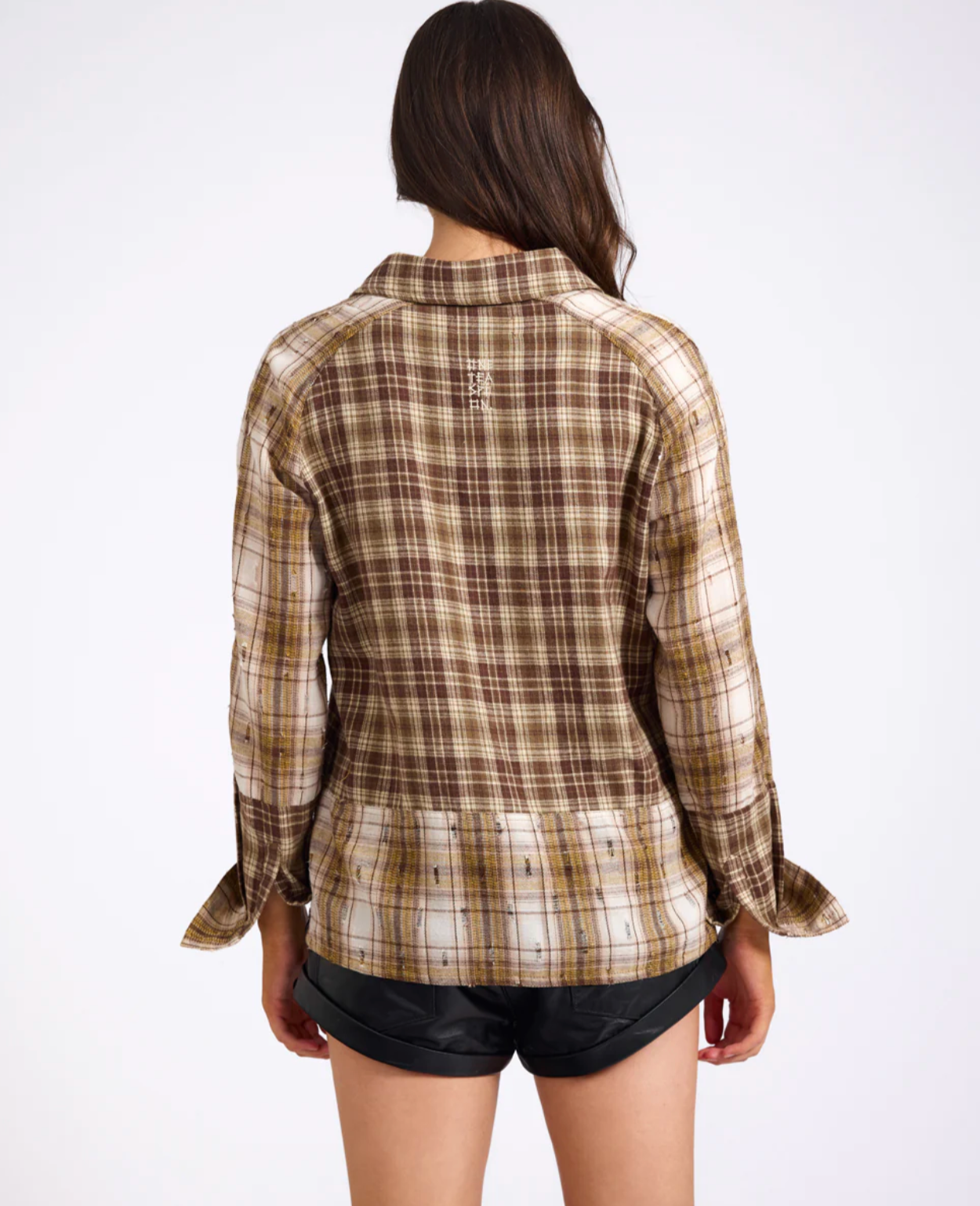 RODEO RUST PATCHWORK FLANNEL SHIRT | BROWN