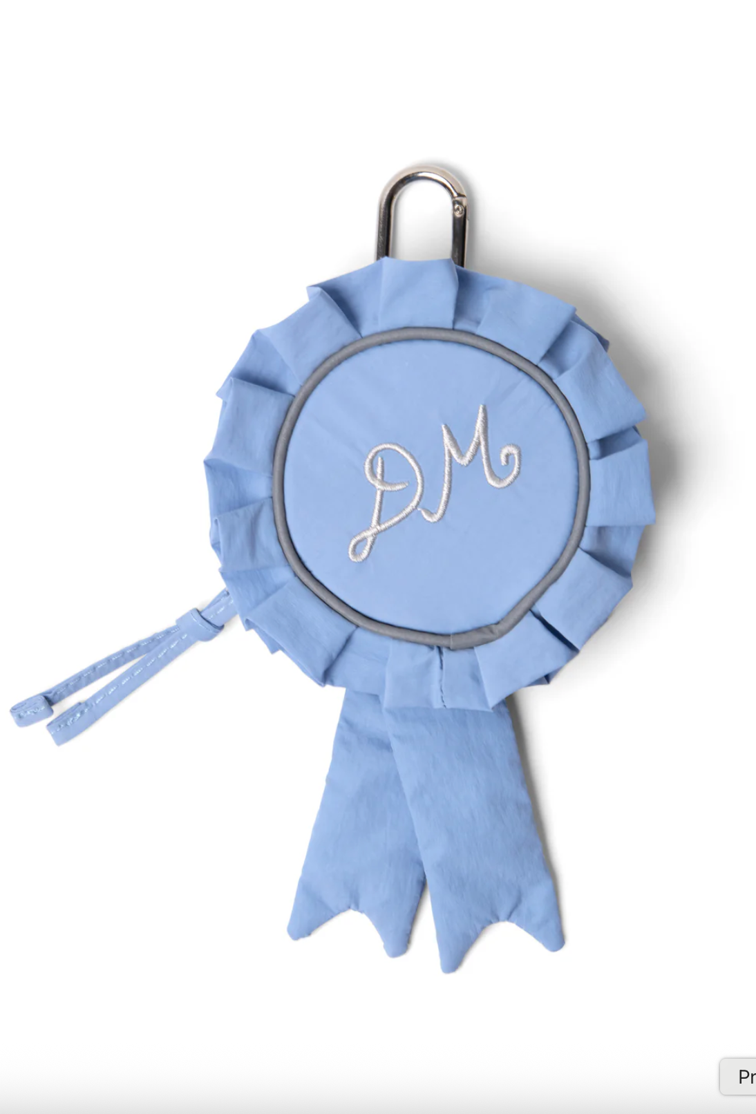 ROSETTE POUCH BAG CHARM PURSE | BLUE