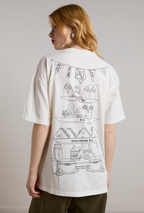 Damson Madder Afternoon Tea Boyfriend Tee White