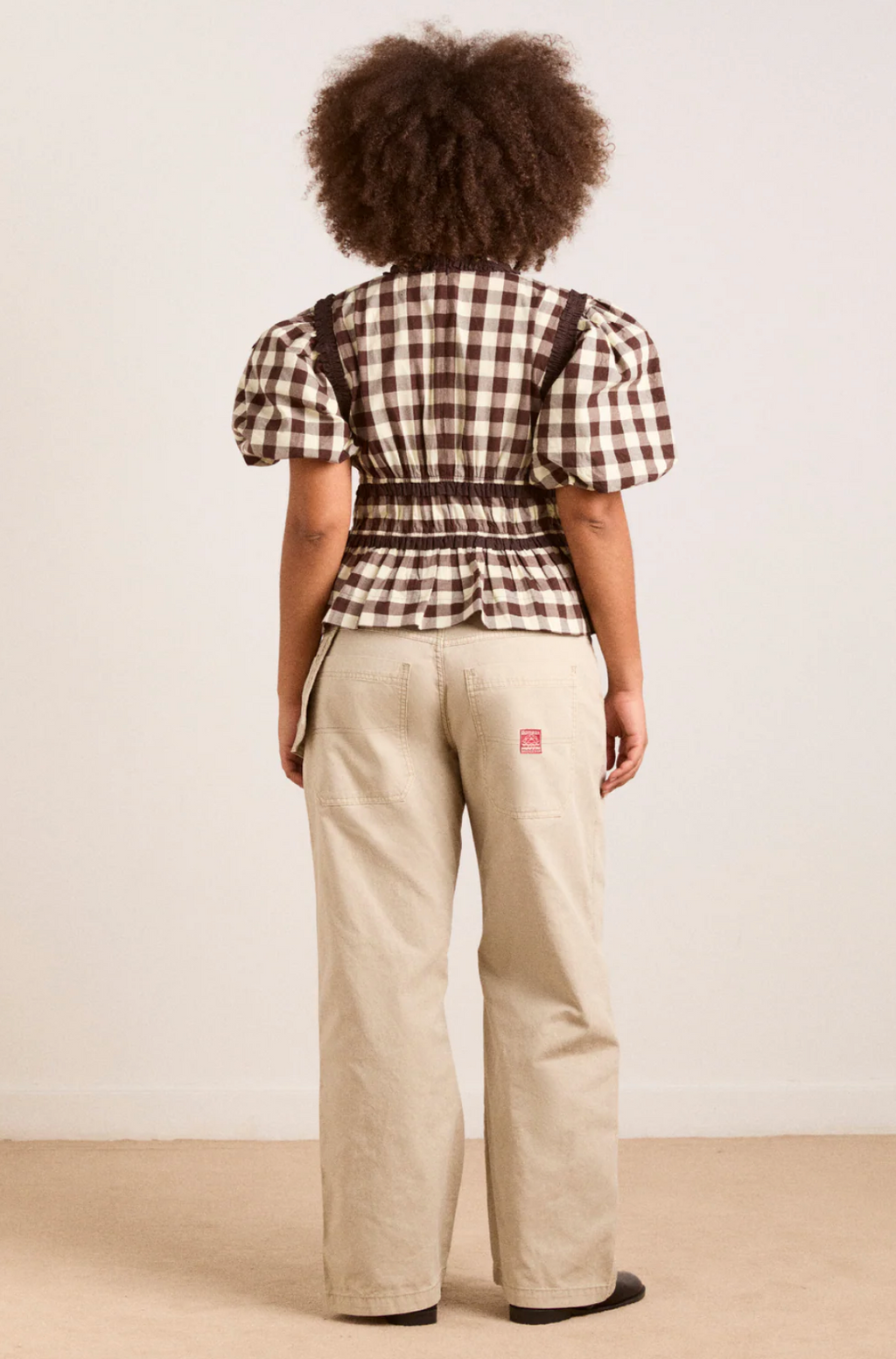 EVERLY RUFFLE BLOUS | BUTTER GINGHAM