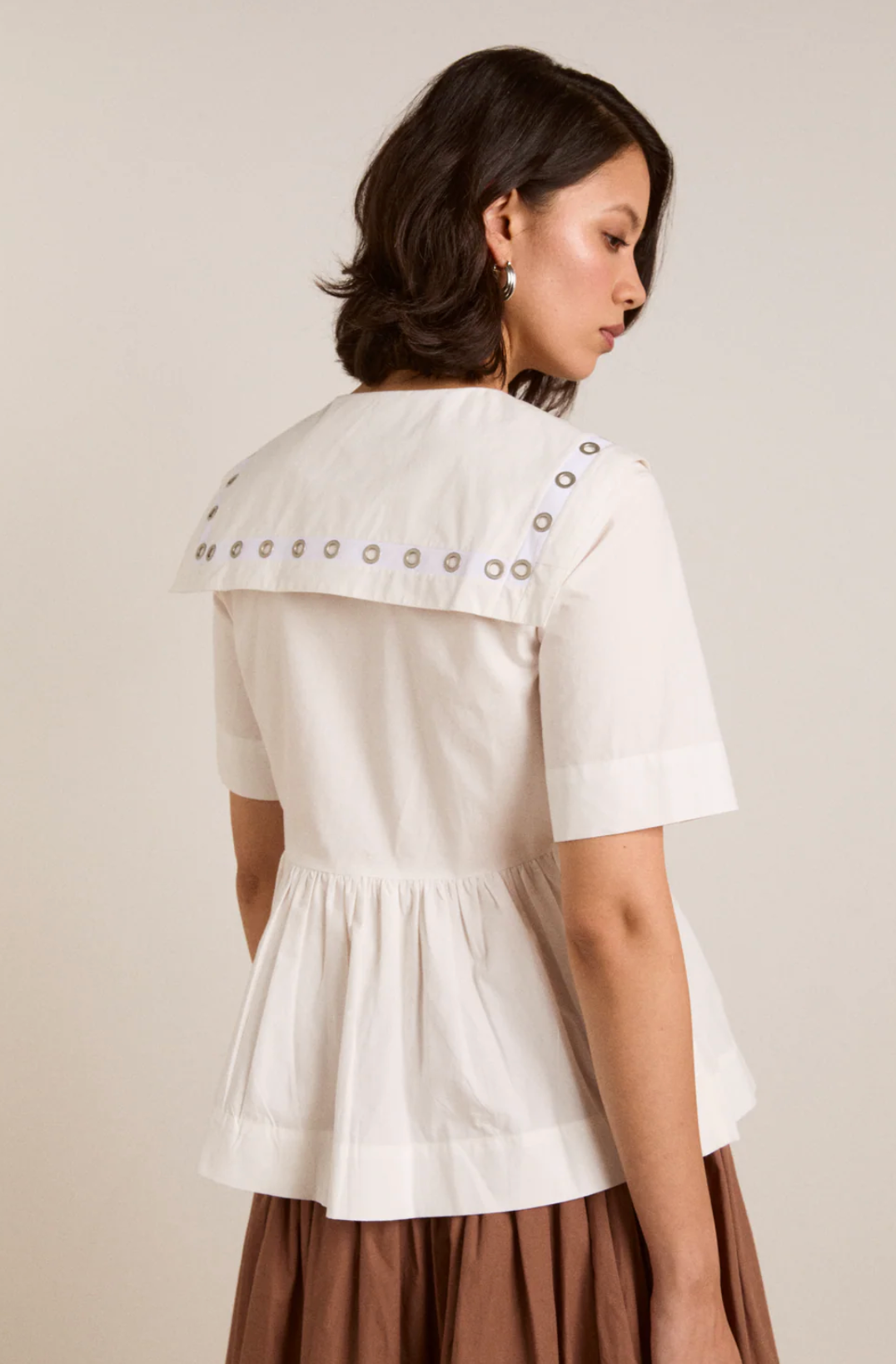 CYRUS EYELET BLOUSE | WHITE