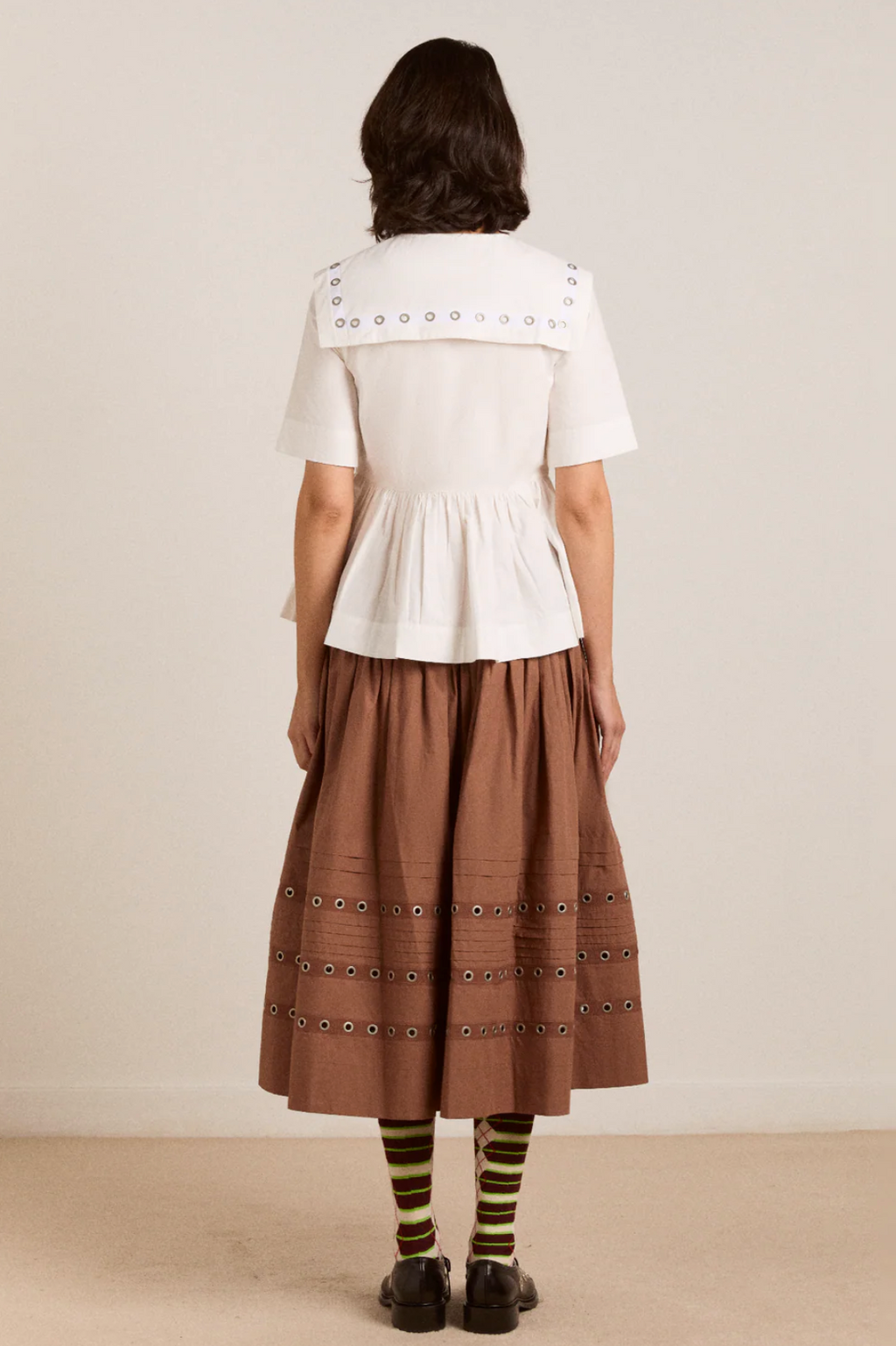 CYRUS EYELET BLOUSE | WHITE