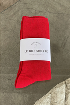 Le Bon Shoppe Crisp Step Socks Red