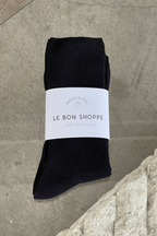 Le Bon Shoppe Crisp Step Socks Black