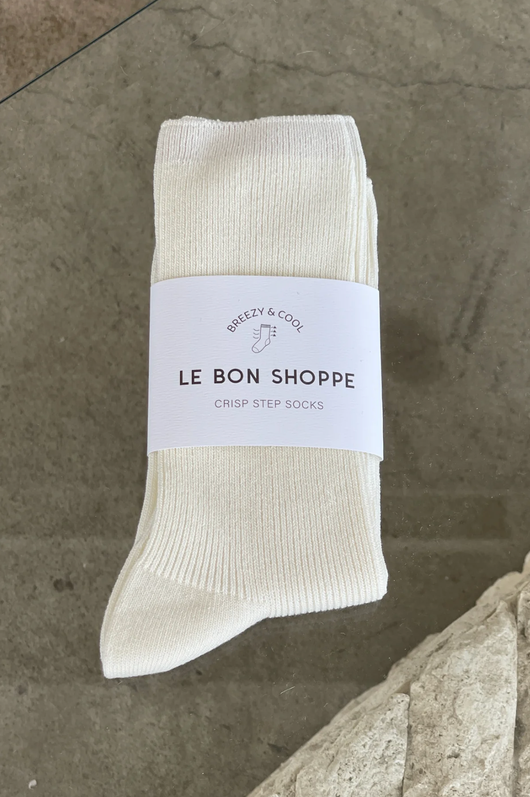 Le Bon Shoppe Crisp Step Socks White