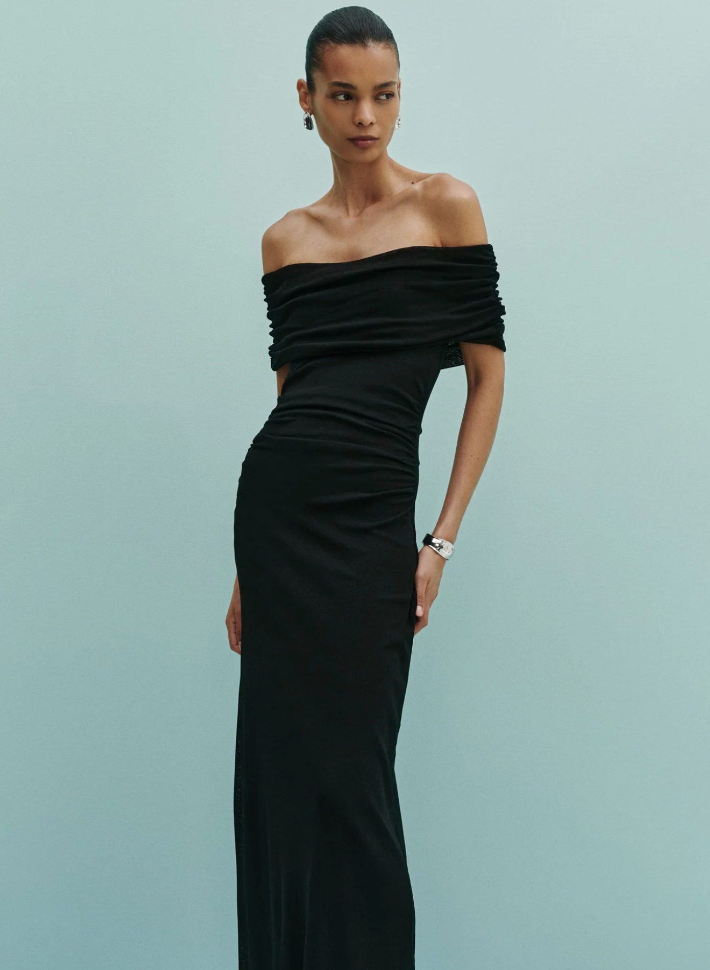 RUE MESH DRESS | BLACK