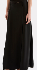 LEON CUPRO MAXI SKIRT | BLACK