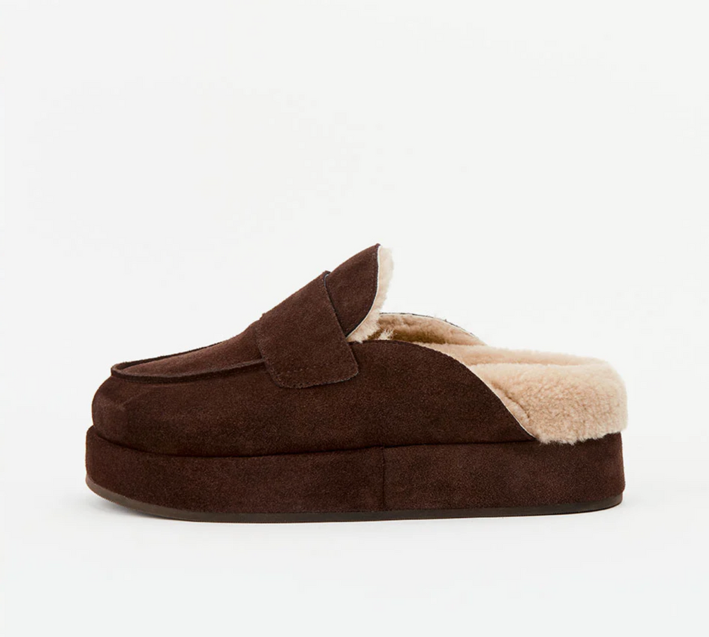 BURKLEY | CHOC SUEDE/SHEARLING