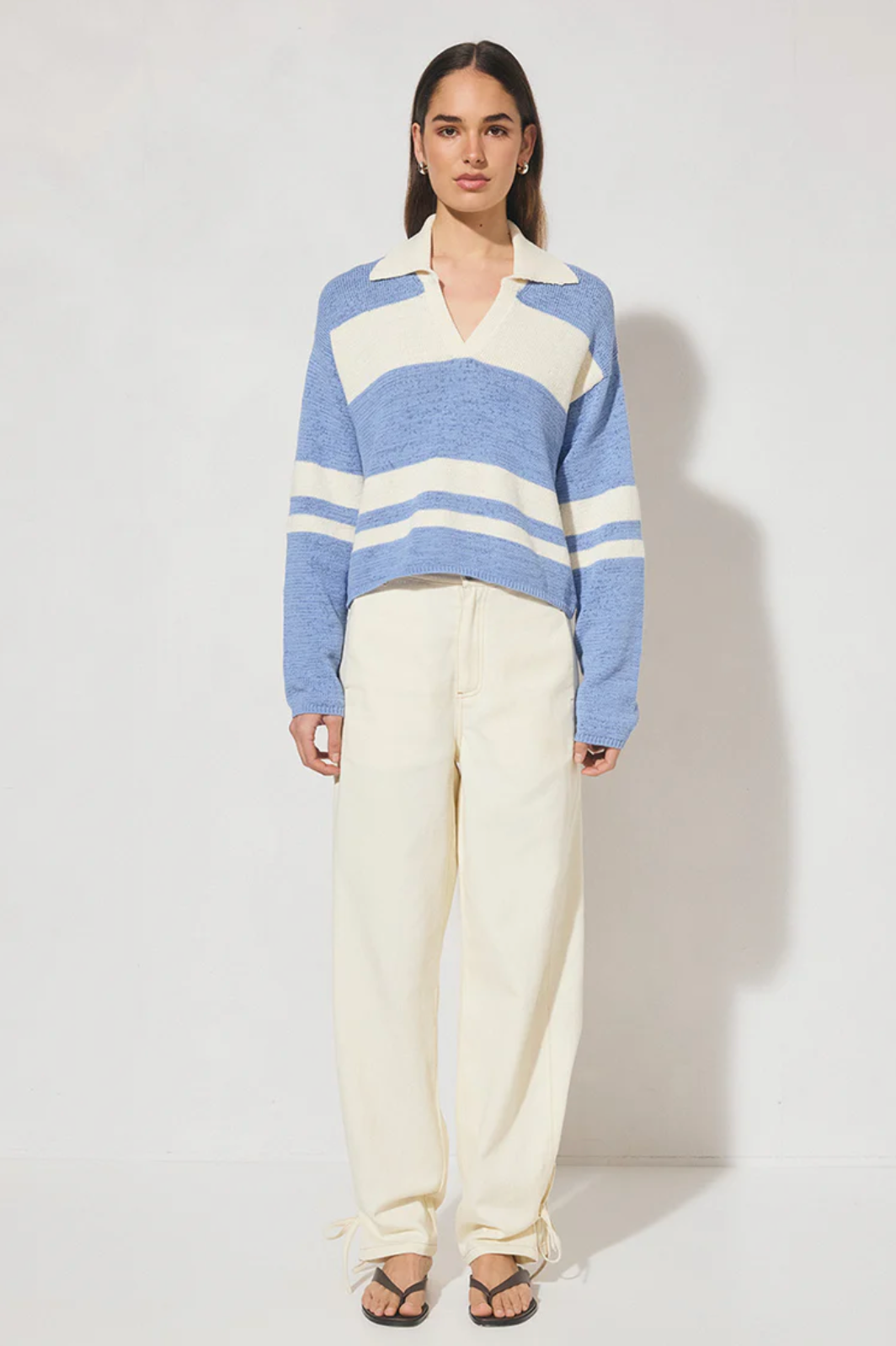 COSMO KNIT JUMPER | BLUE CREAM STRIPE