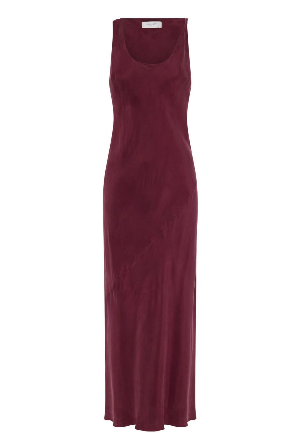 AMAYA CUPRO DRESS | MERLOT