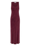 AMAYA CUPRO DRESS | MERLOT