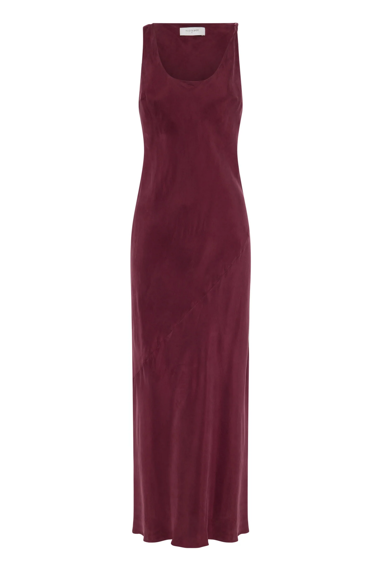 AMAYA CUPRO DRESS | MERLOT
