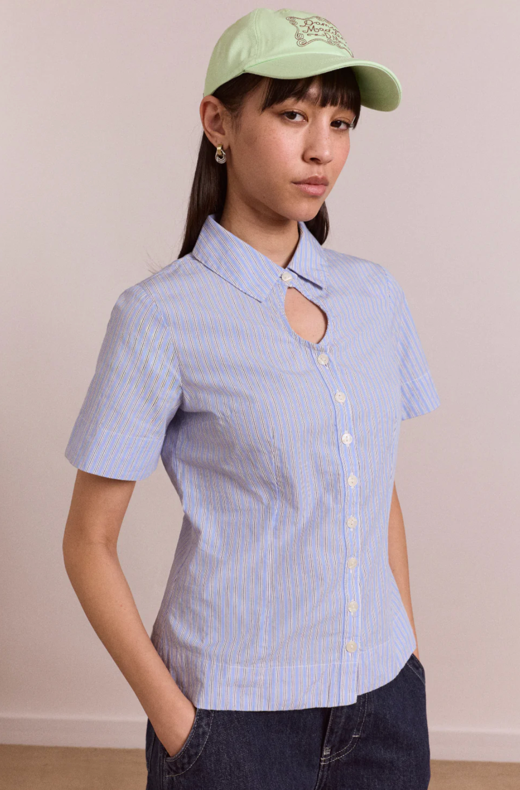 EBBA SHIRT | MINI BLUE STRIPE