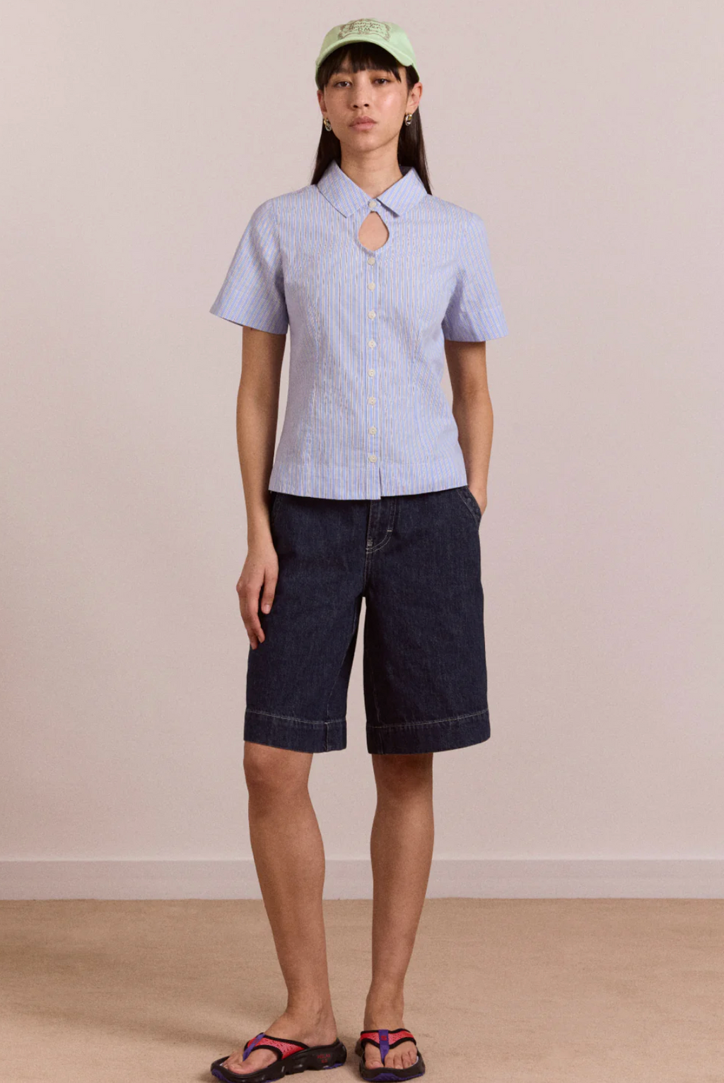 EBBA SHIRT | MINI BLUE STRIPE