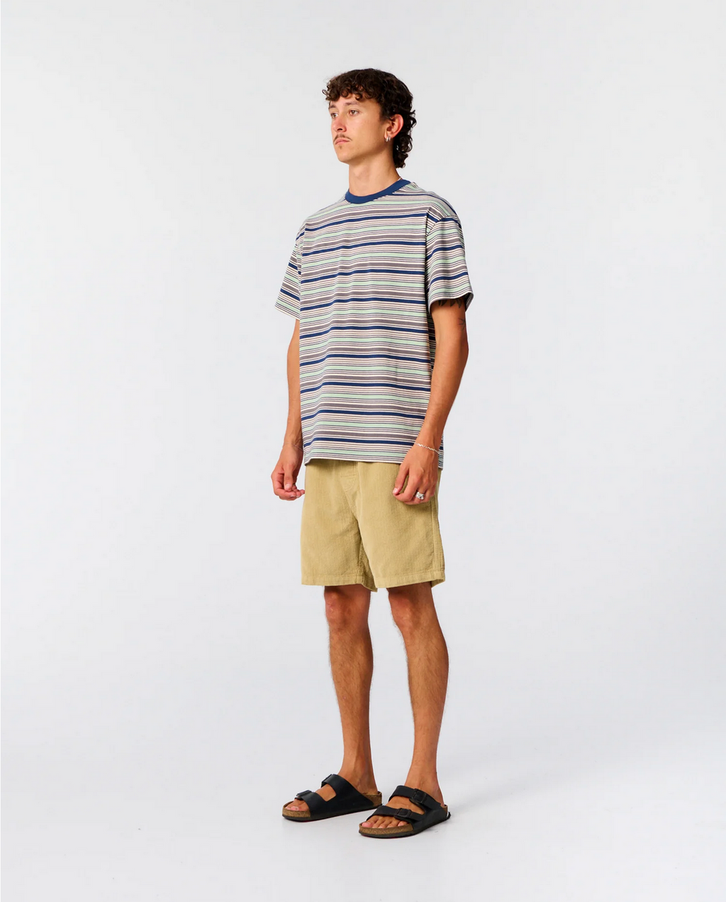 SUN CURED STRIPE TEE | WORKER BLUE