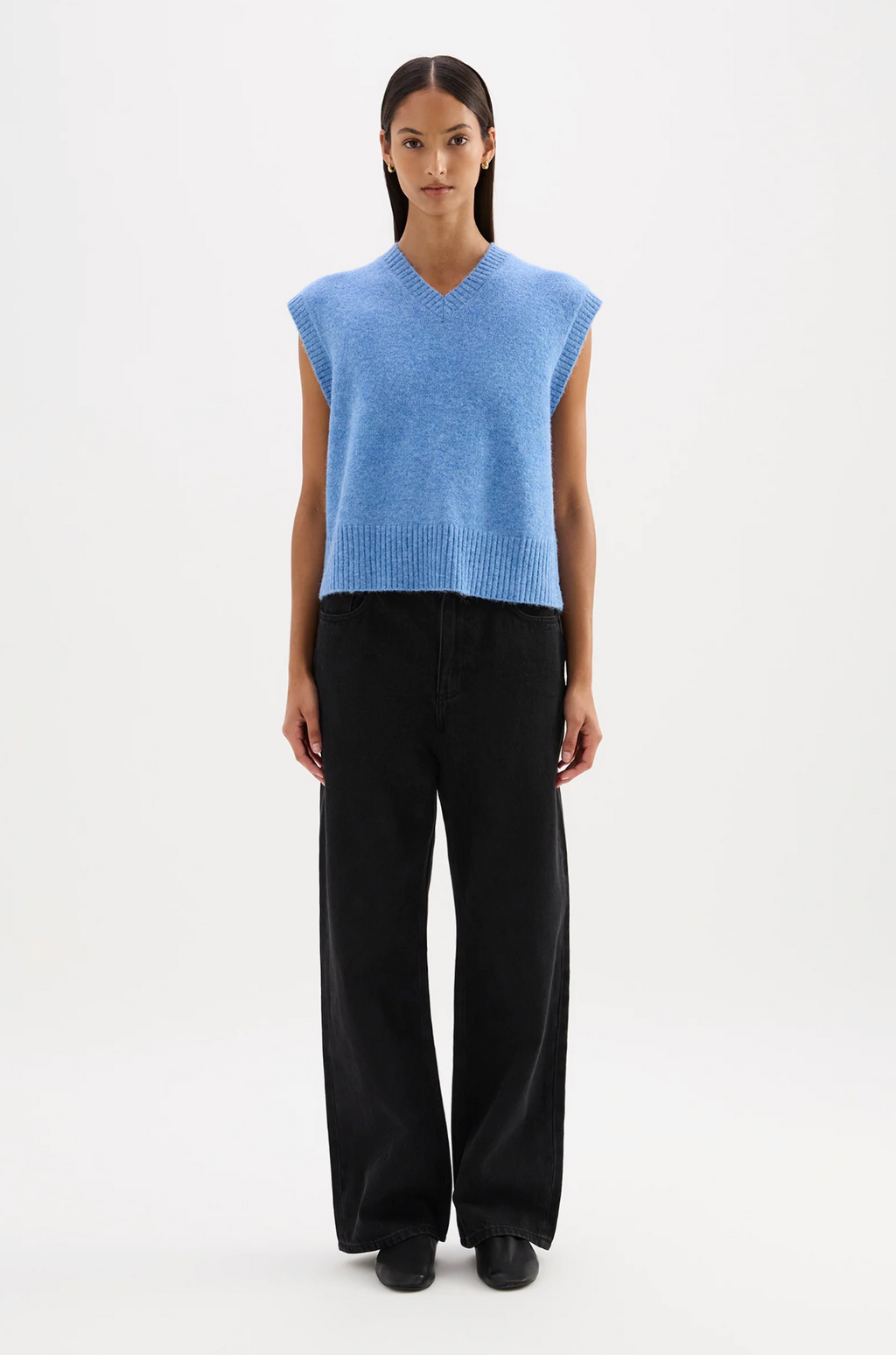 DEVIAN KNIT VEST | POLAR BLUE
